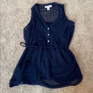 Maternity Navy Blue Top- NWOT